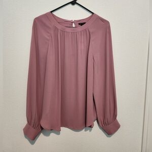 NWT Ann Taylor Pink Long Sleeve Blouse